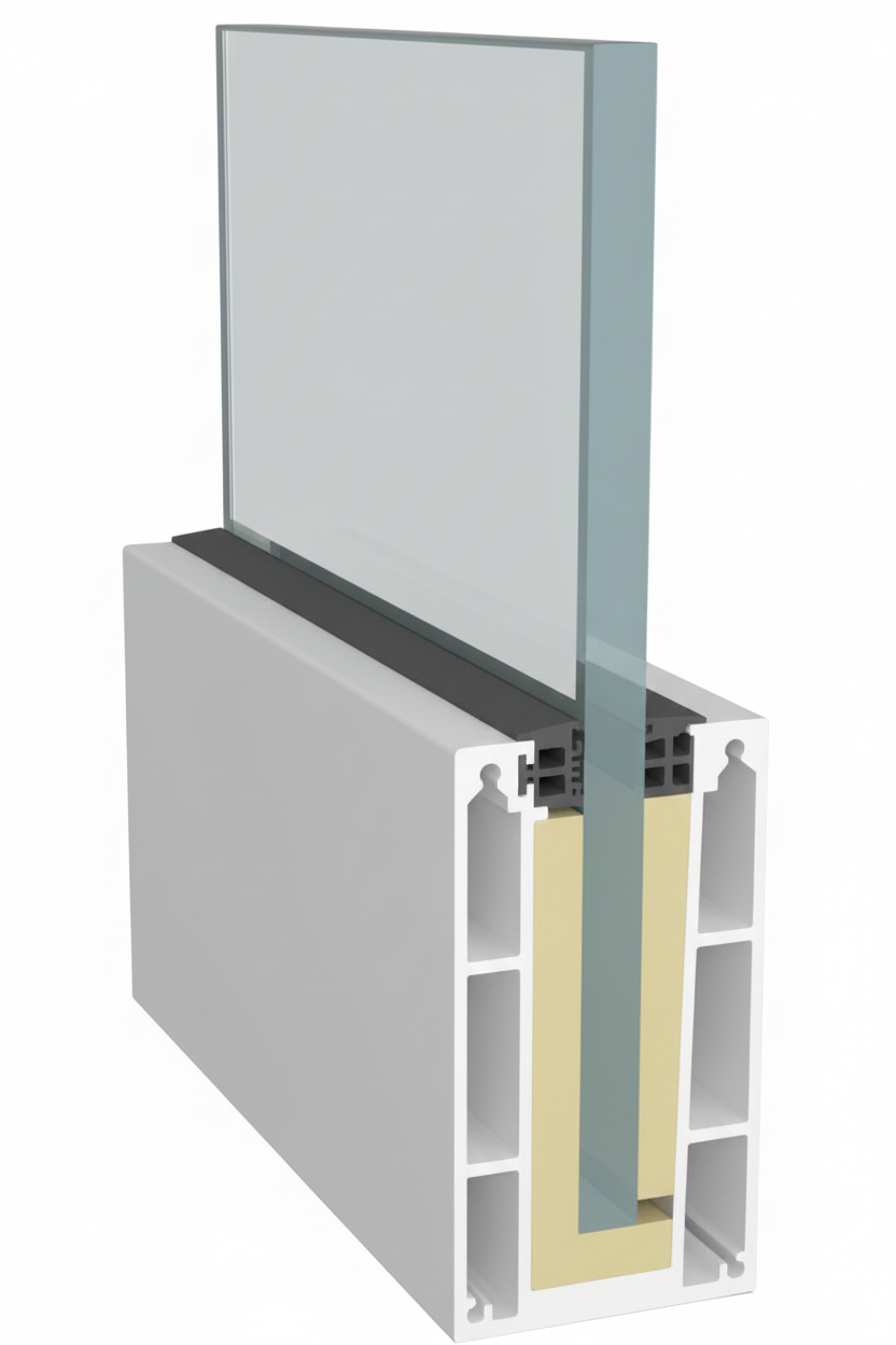 aluminium glass railing profile in ahmedabad