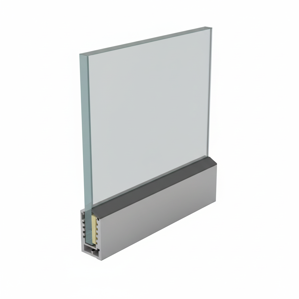 aluminium glass railing profile in ahmedabad