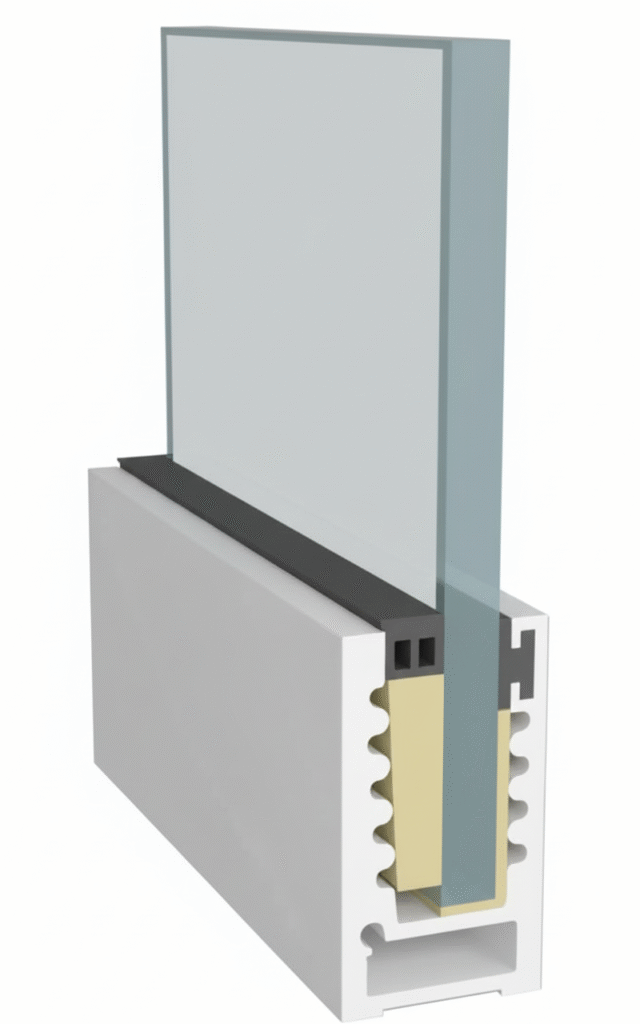 aluminium glass railing profile in ahmedabad